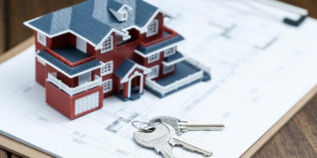 Villa House Model Key drawing retro desktop Real-estate sale concept | Legal Advice Guru