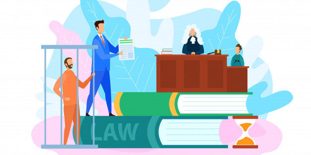 Courtroom Trial Process Judgement Illustration | Legal Advice Guru