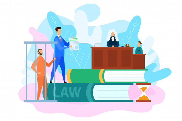 Courtroom Trial Process Judgement Illustration | Legal Advice Guru