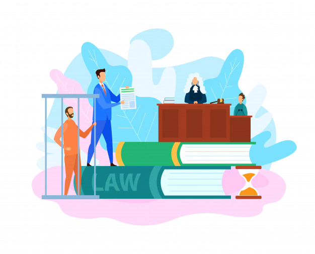 Courtroom Trial Process Judgement Illustration | Legal Advice Guru